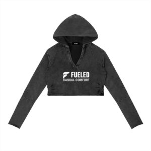 Fueled Casual Comfort's Women's Vintage Washed Raw Edge Hoodie