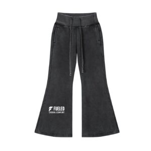 Fueled Casual Comfort's Women's Vintage Washed Flared Fleece Pants
