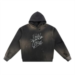 Fueled Casual Comfort's Unisex Sun Fade Frayed Fleece Hoodie