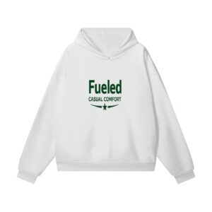 Fueled Casual Comfort's White Unisex Heavyweight Hidden Pocket Fleece Hoodie