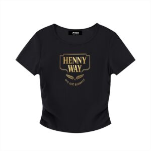 The Henny Way "It's Just Business" Women's Ruched Body Crop Top