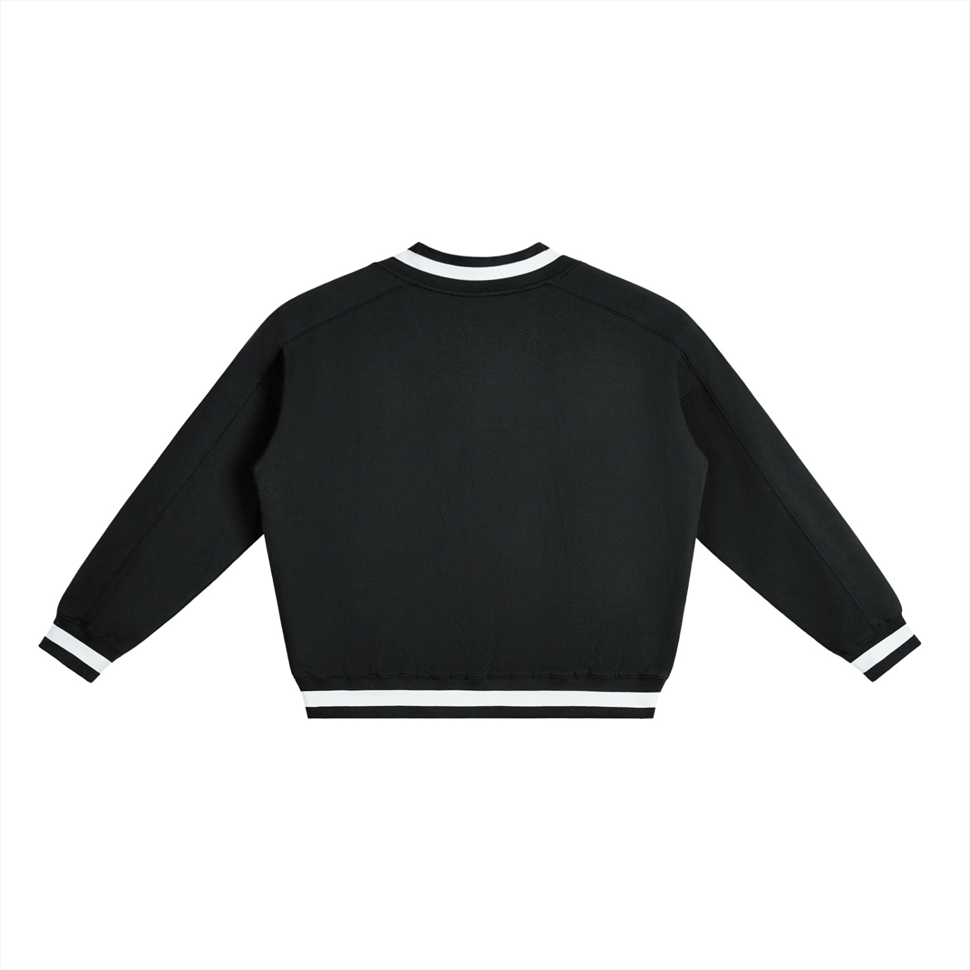 Fueled Casual Comfort's Unisex V-Neck Contrast Collar Boxy Sweatshirt - Image 2