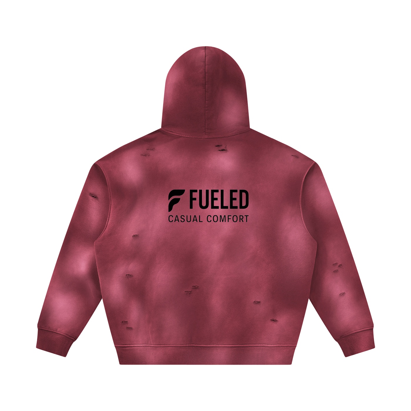 Fueled Casual Comfort's Unisex Sunfade Frayed Fleece Hoodie - Image 2