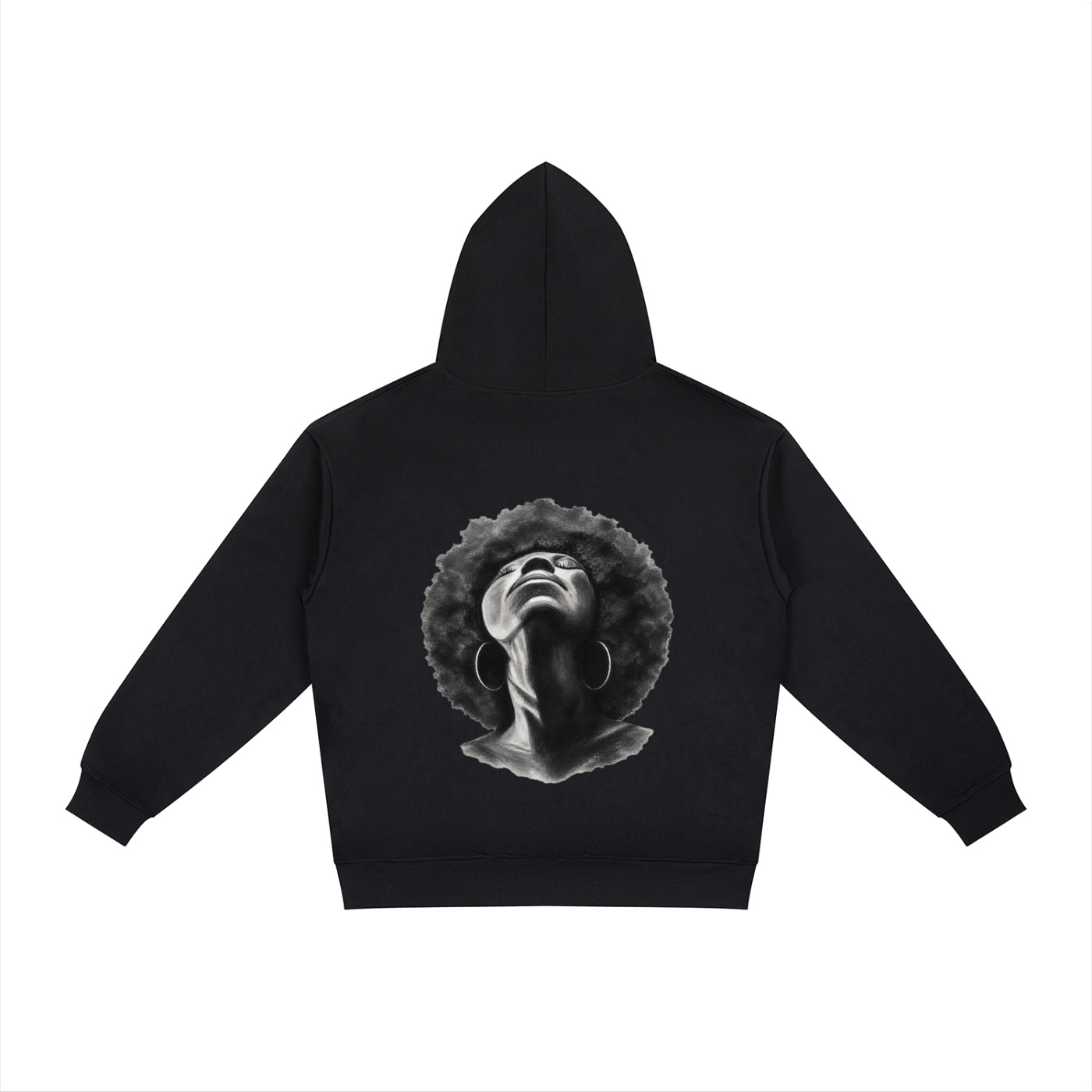 Fueled Casual Comfort's Limited Unisex Nia' Art Collection Relaxed Fit Hoodie - Image 2