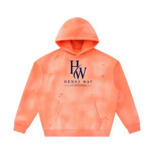 Henny Way IJB Unisex Sunfade Frayed Fleece Hoodie