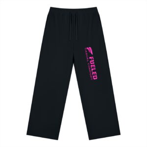 Fueled Casual Comfort's Exclusive Black/Pink (Vertical) Unisex (Straight Leg) Pant | Breast Cancer Awareness Edition